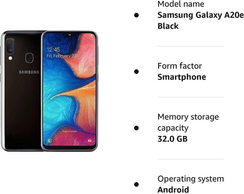 Samsung galaxy a20e black - galaxy,