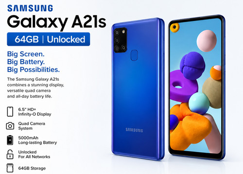 Samsung galaxy a21s - 64gb, -blue